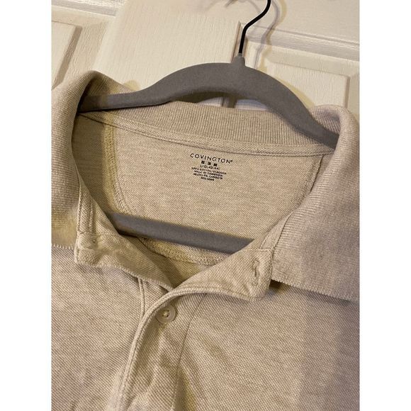 ☀️ Covington Men's Beige Golf Work Polo Size Large - Picture 5 of 5